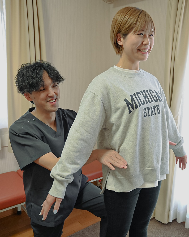 骨盤の位置を確認する代表